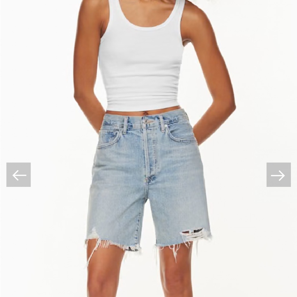 Midi Denim Shorts
